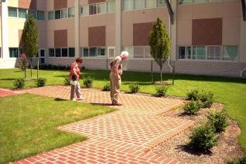 B-CC's Brick-lined Interior Courtyard